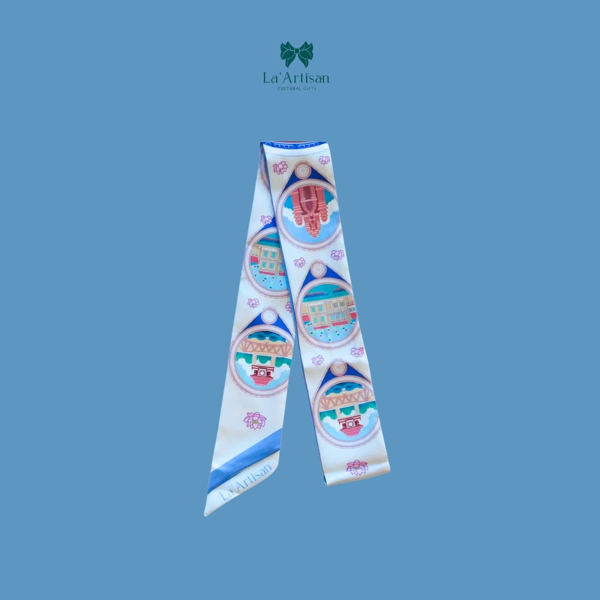 Khăn twilly họa tiết Đường Sắt Bắc Nam