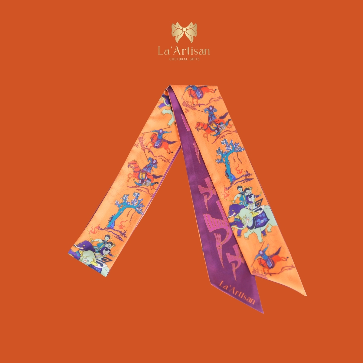 Khăn twilly hoạ tiết Hai Bà Trưng