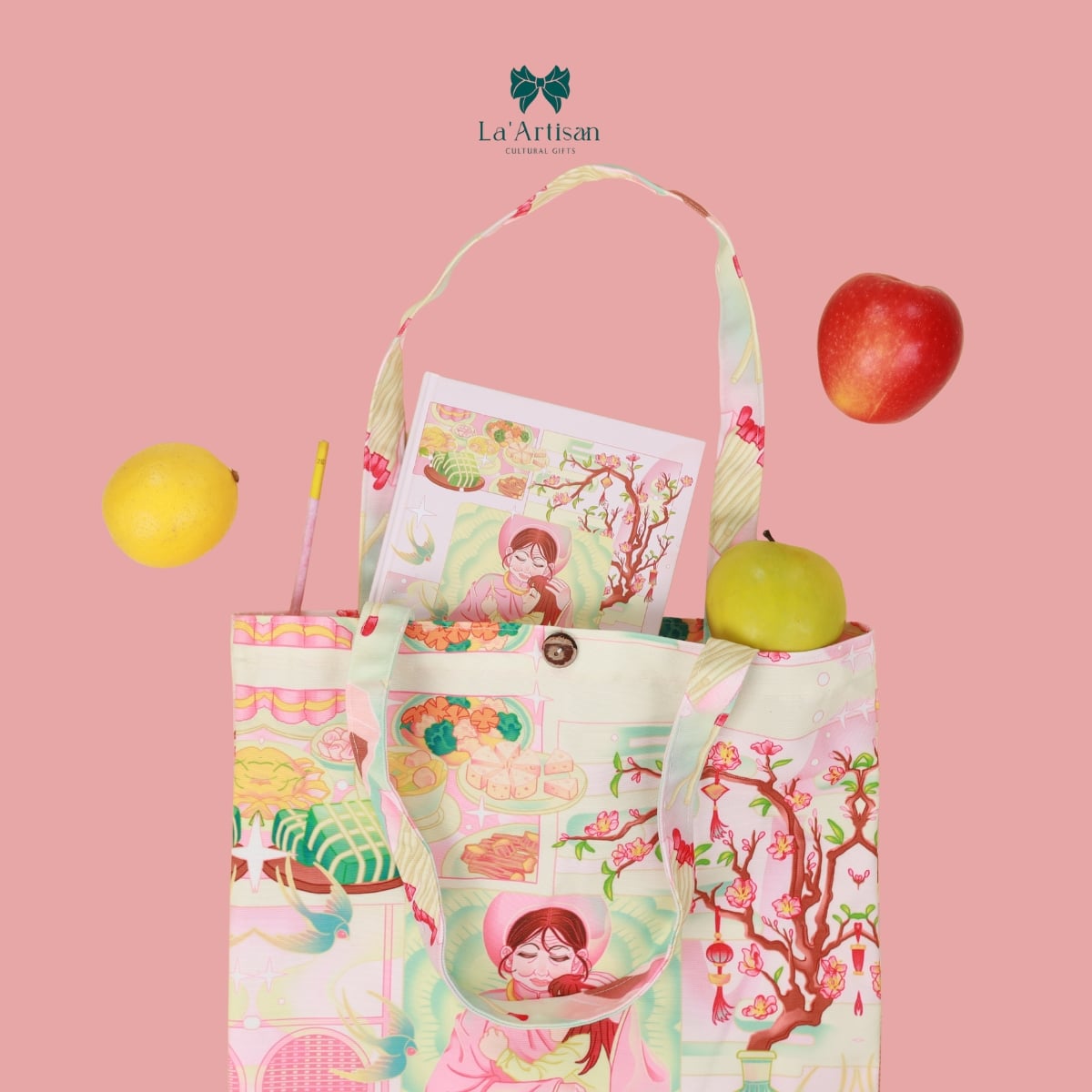 Túi tote họa tiết Cô bé bán diêm