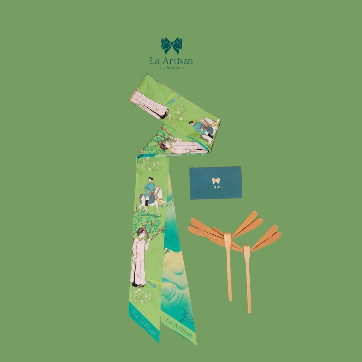 Khăn twilly hoạ tiết Đoàn Thị Điểm