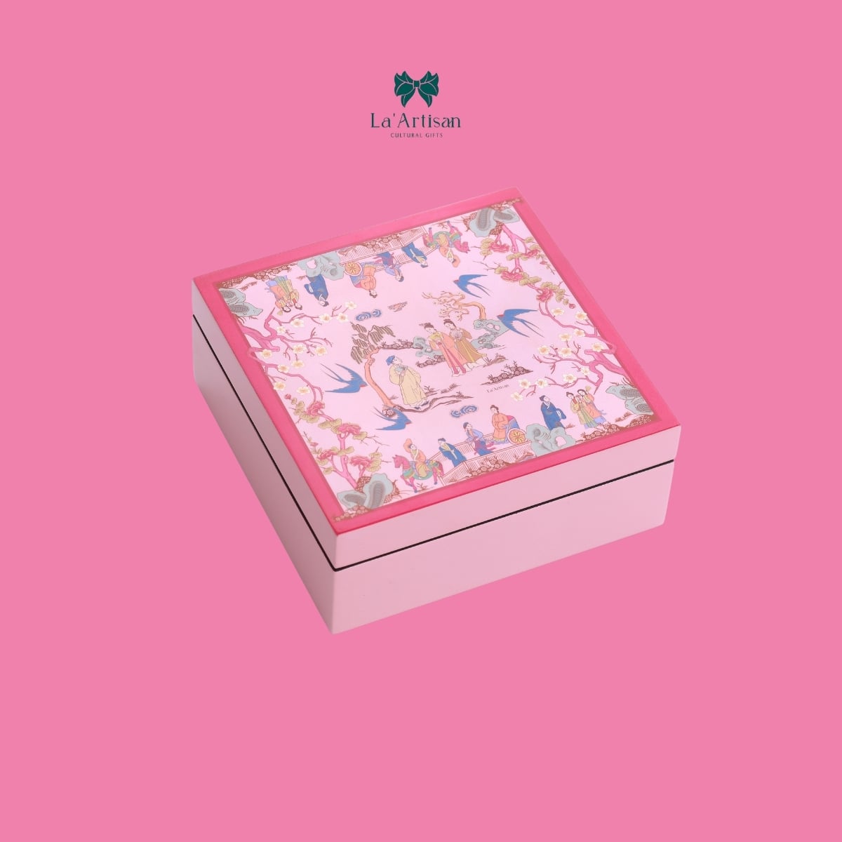 Hộp sơn mài hoạ tiết Truyện Kiều