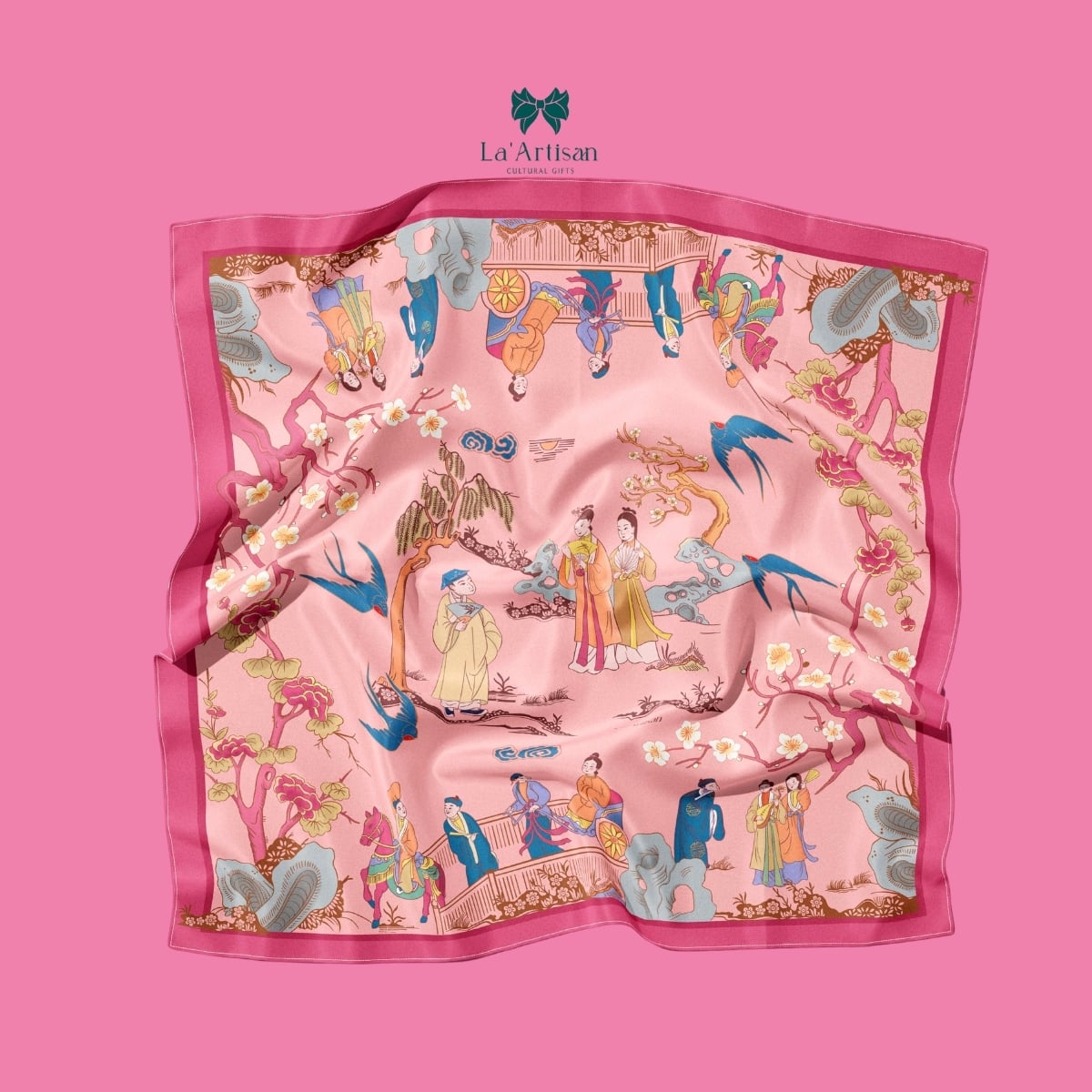 Khăn vuông họa tiết Truyện Kiều