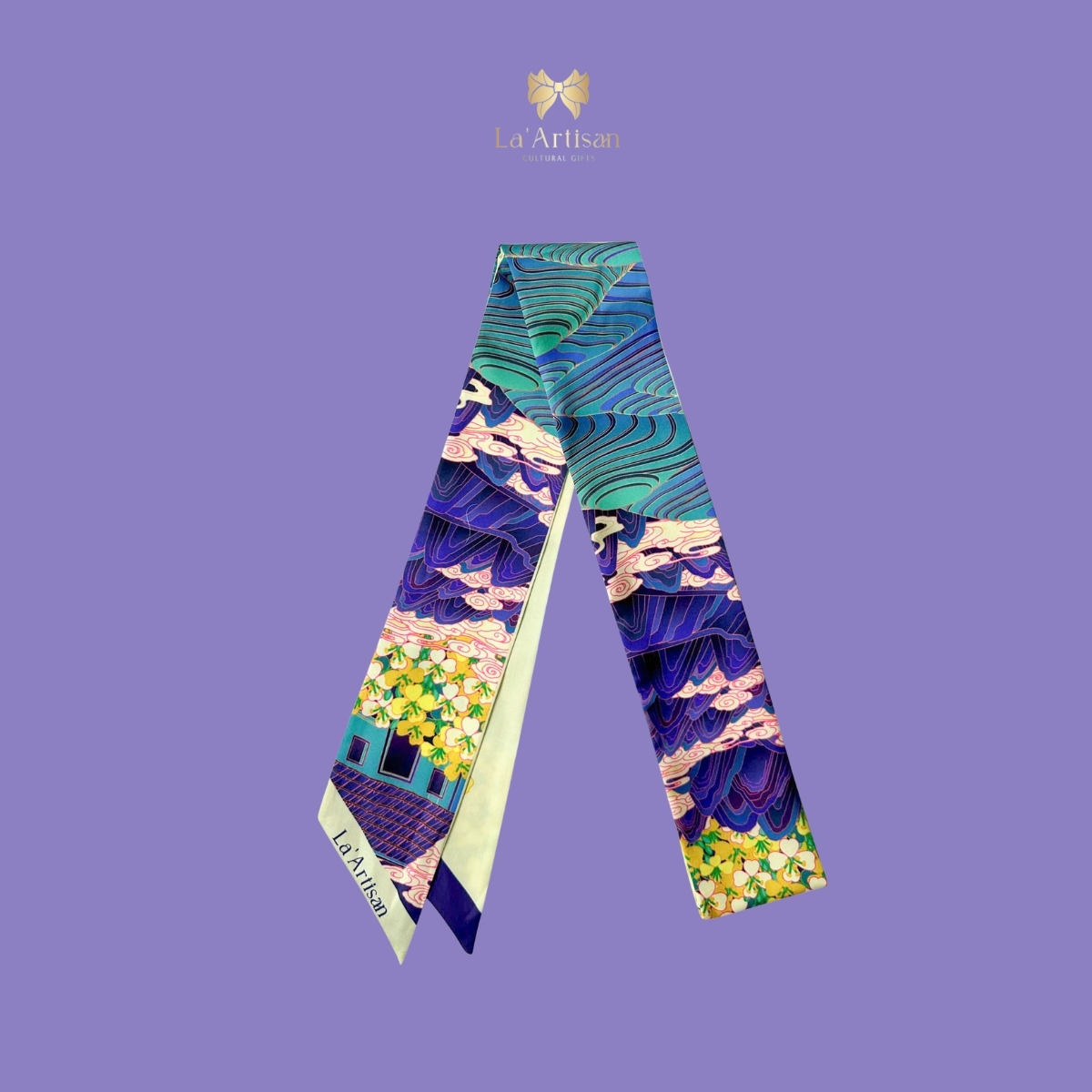 Khăn Twilly họa tiết Sa Pa