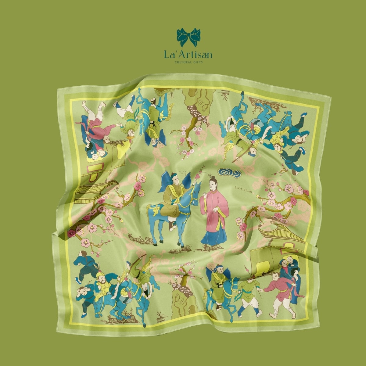 Khăn vuông họa tiết Ngọc Hân Công Chúa