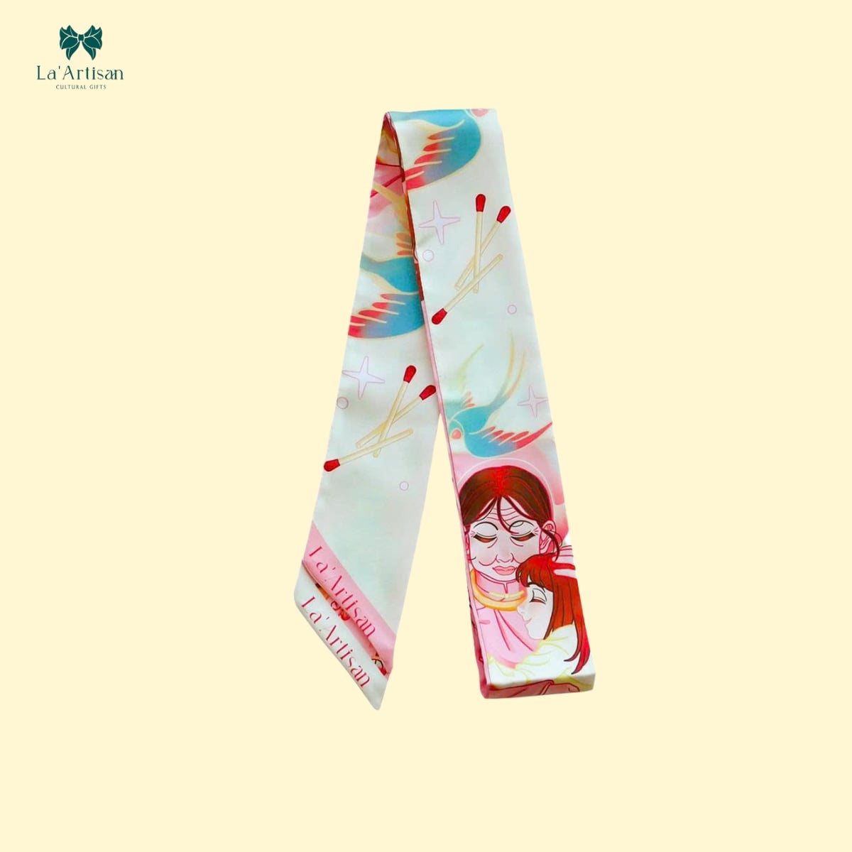 Khăn twilly họa tiết Cô Bé Bán Diêm