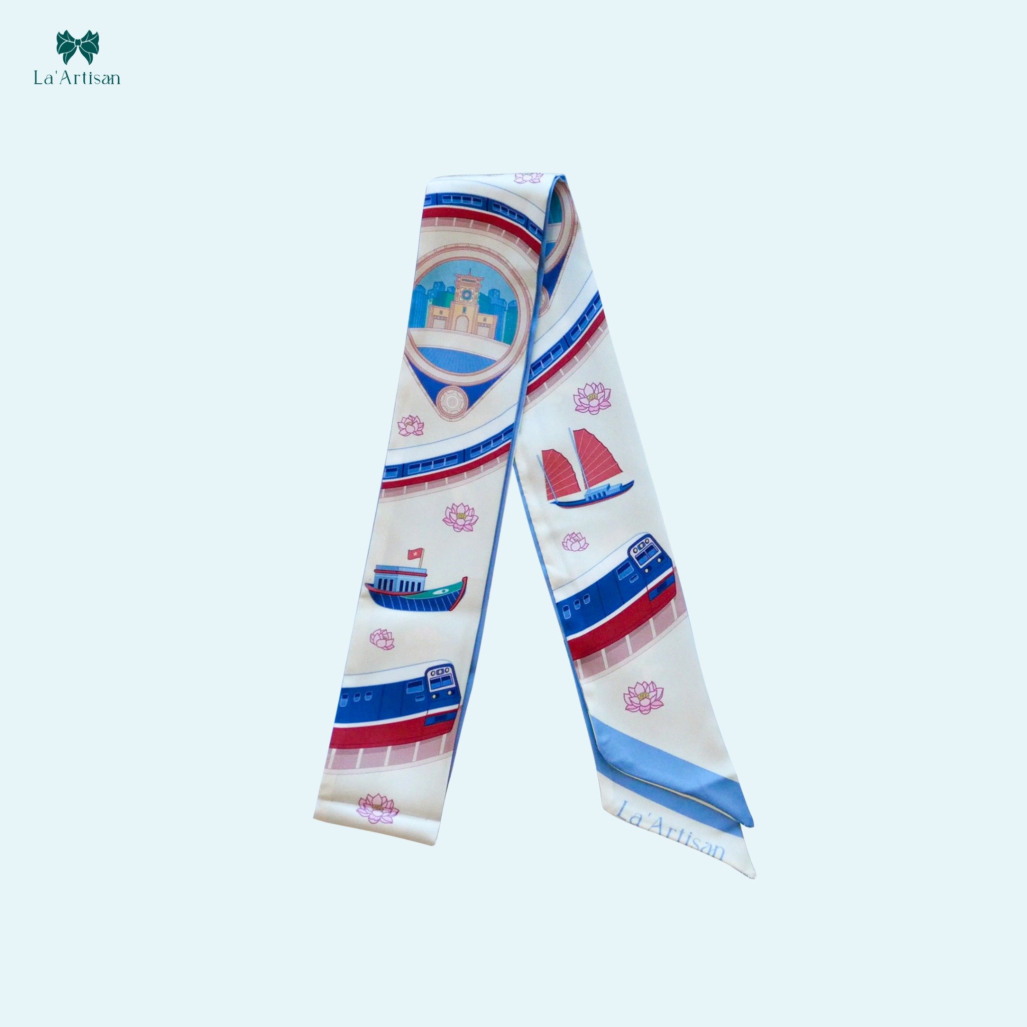 Khăn twilly họa tiết Thành Cổ Loa