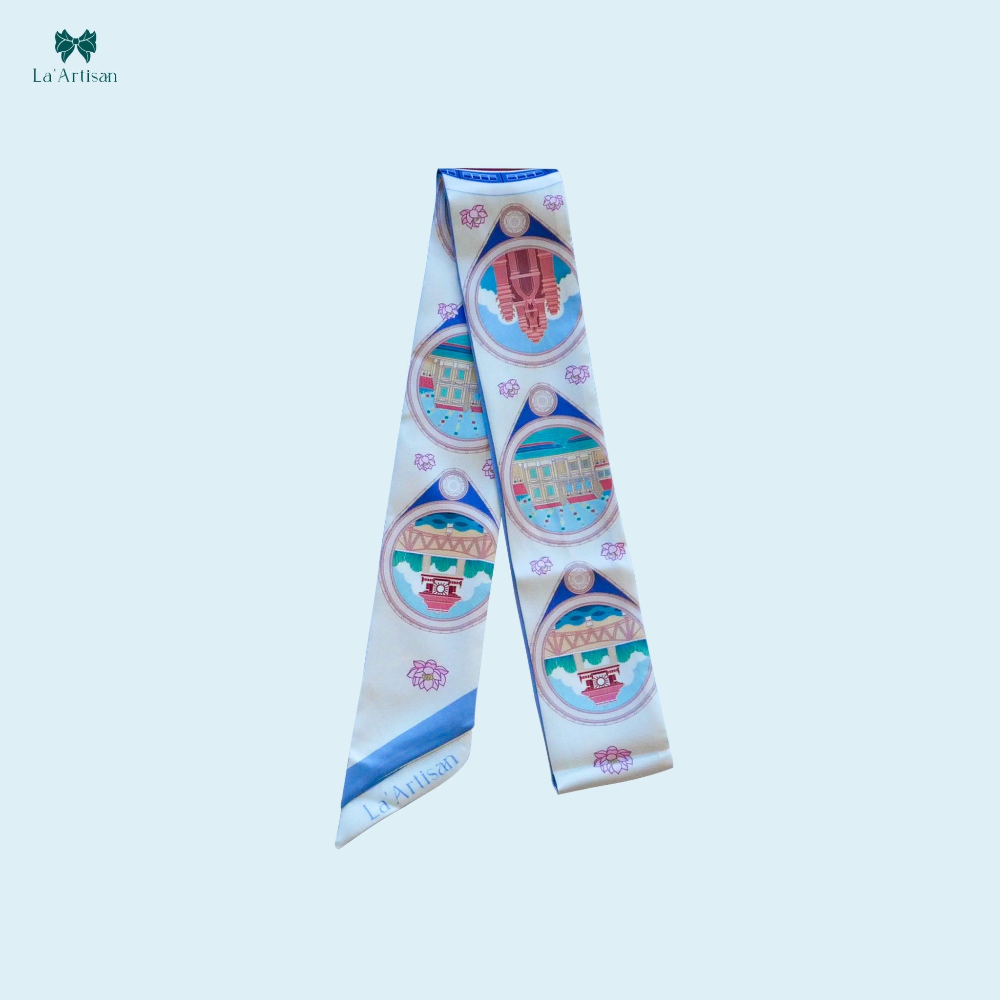 Khăn twilly họa tiết Đường Sắt Bắc Nam