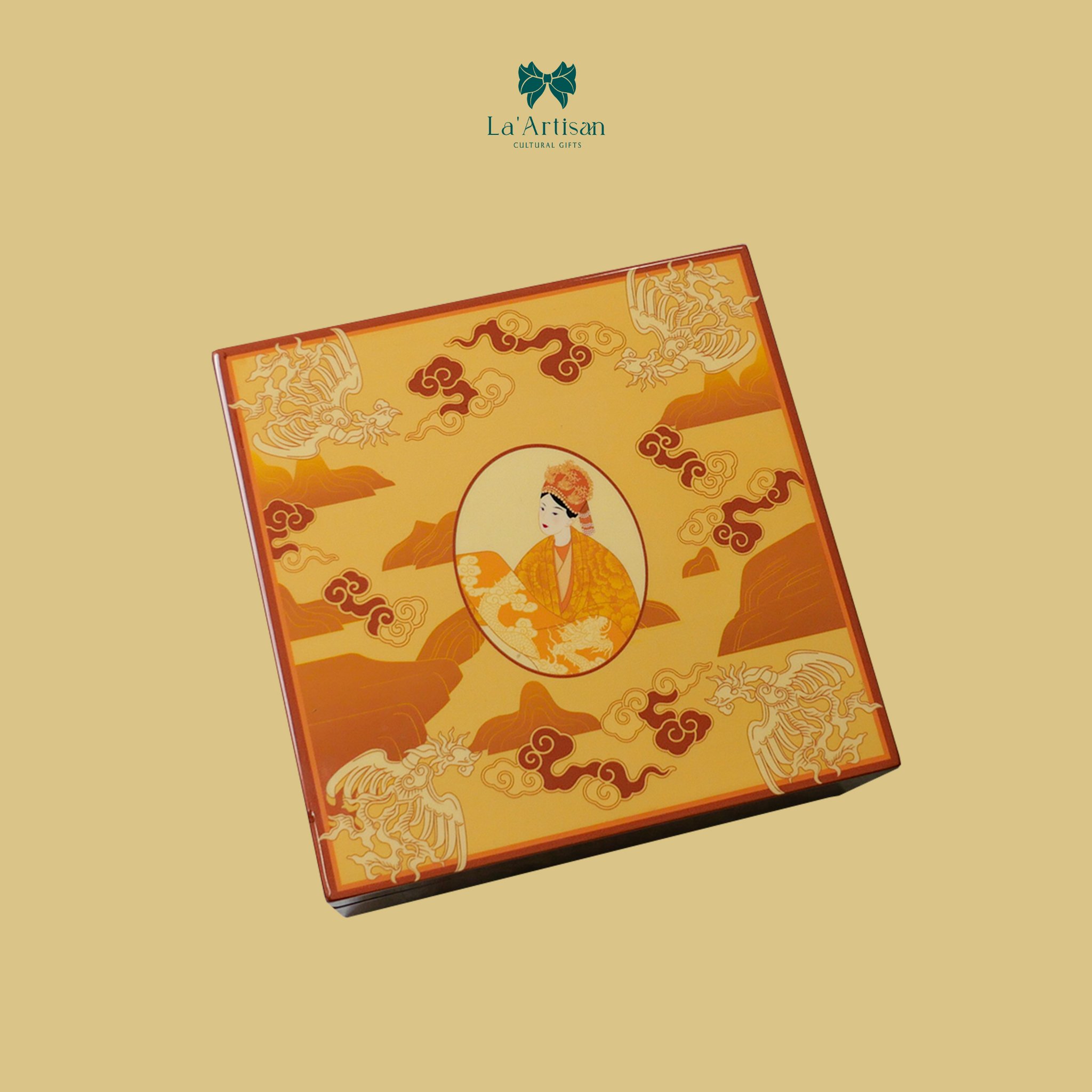 Hộp sơn mài hoạ tiết Dương Vân Nga