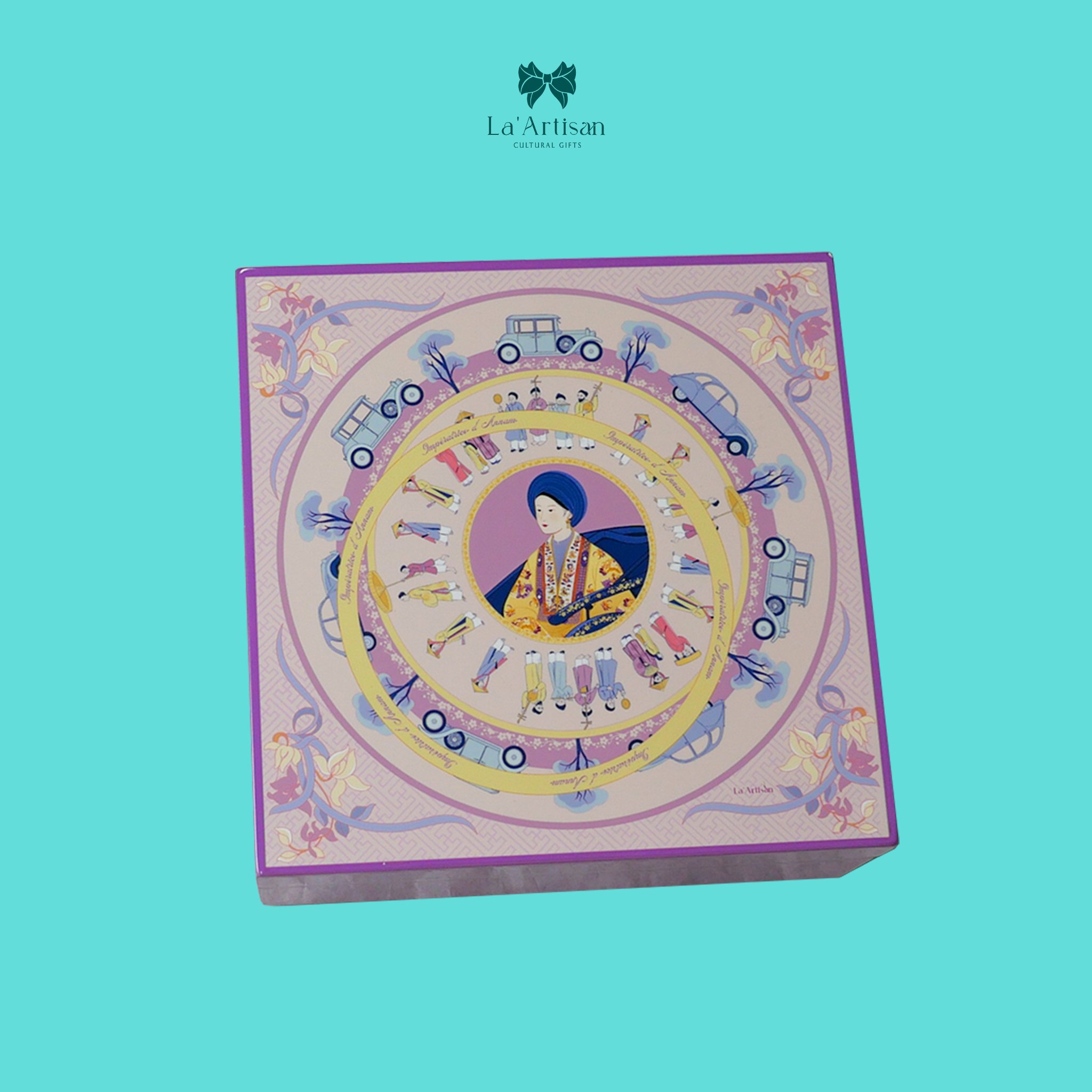 Hộp sơn mài hoạ tiết Nam Phương Hoàng hậu