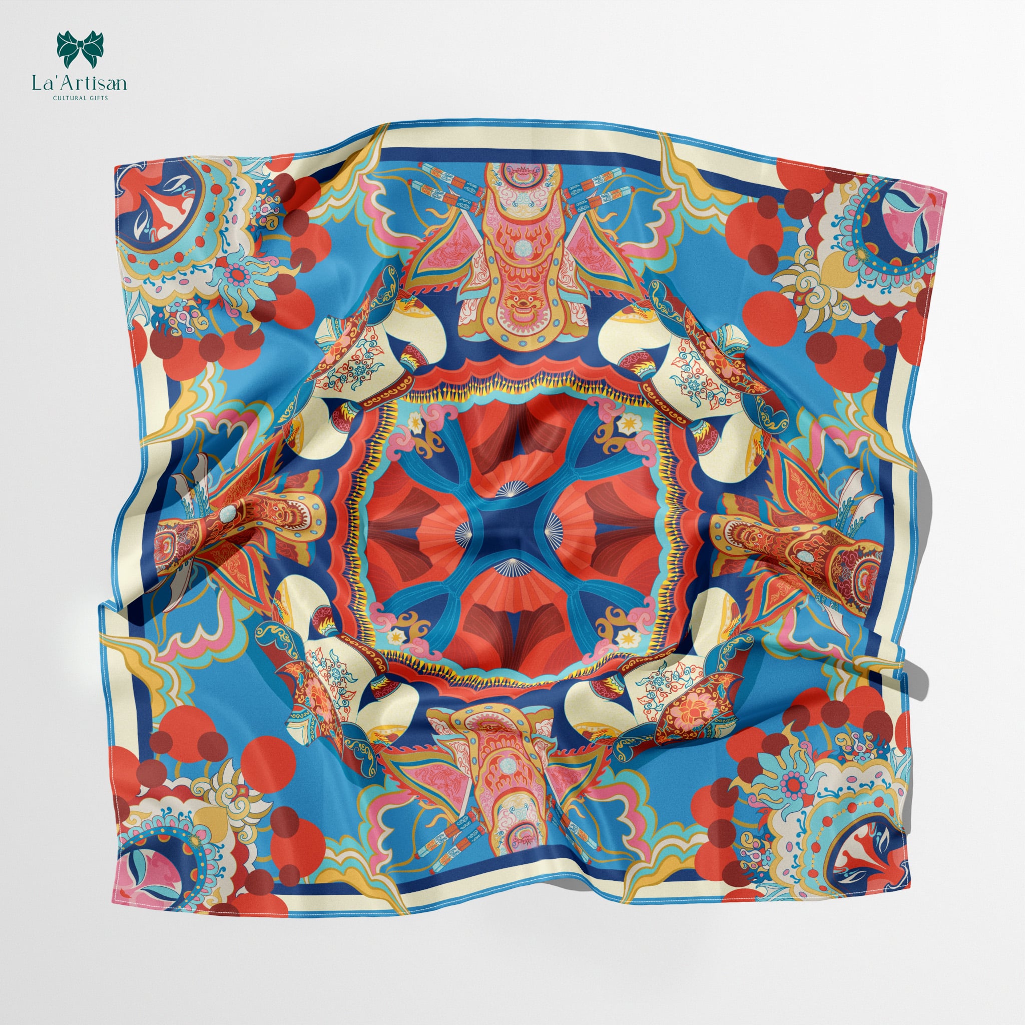 Khăn vuông họa tiết Hát Bội