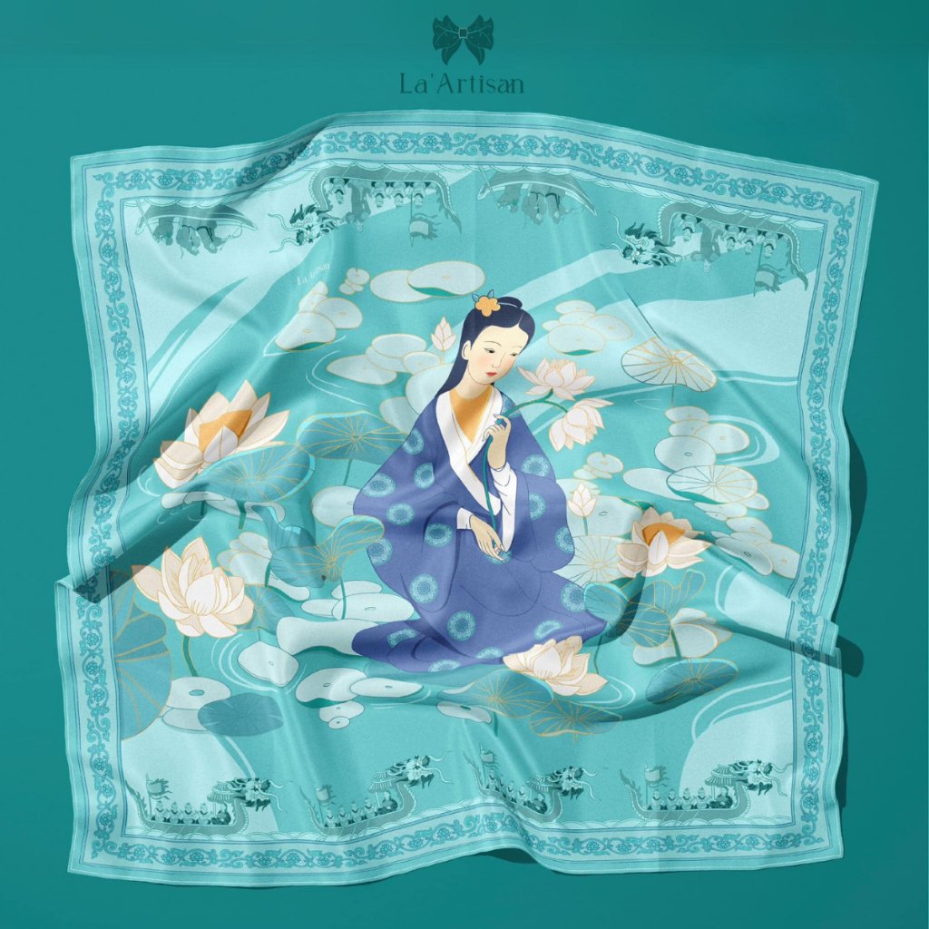 Khăn vuông họa tiết An Tư