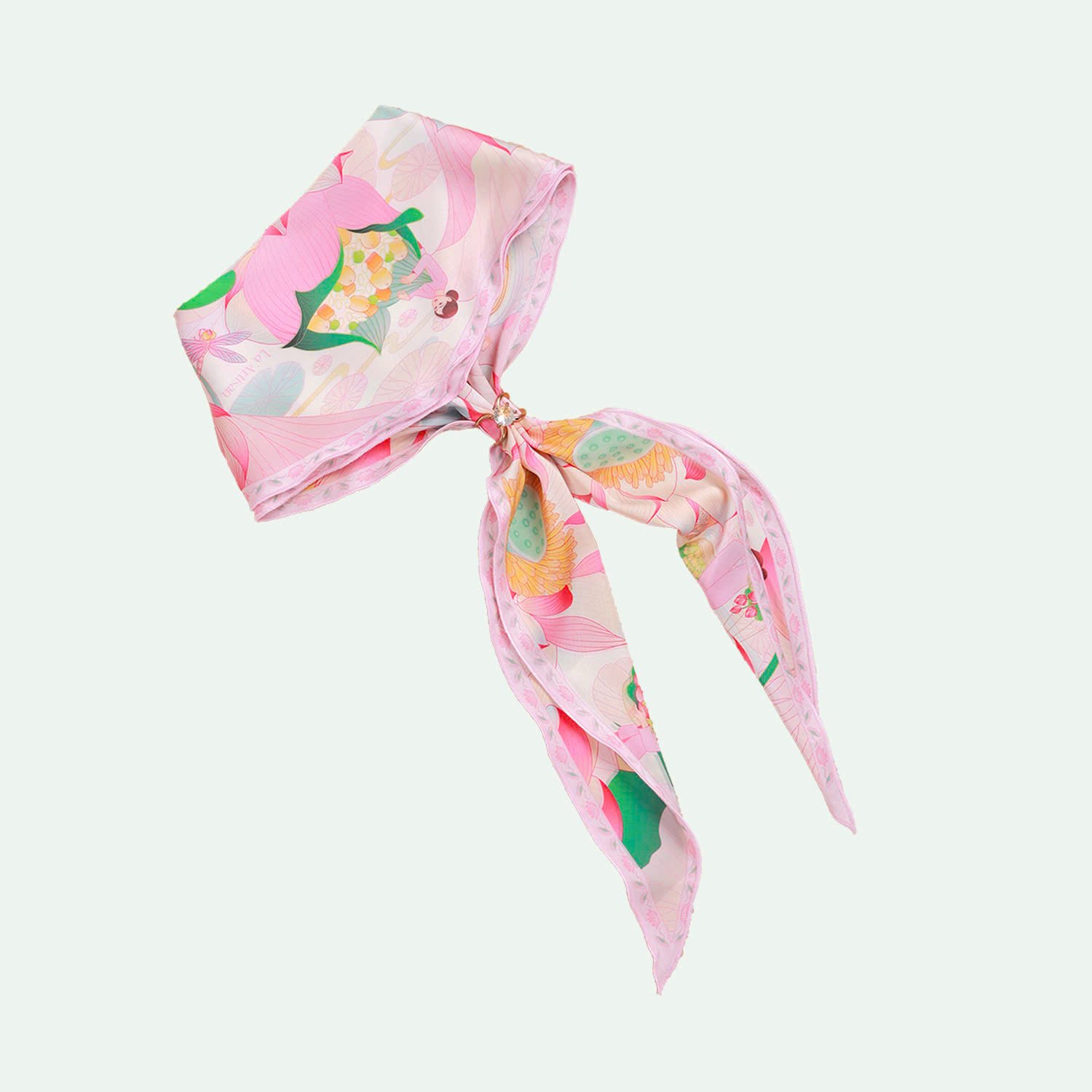 Khăn hình thoi họa tiết Sen Đồng Tháp