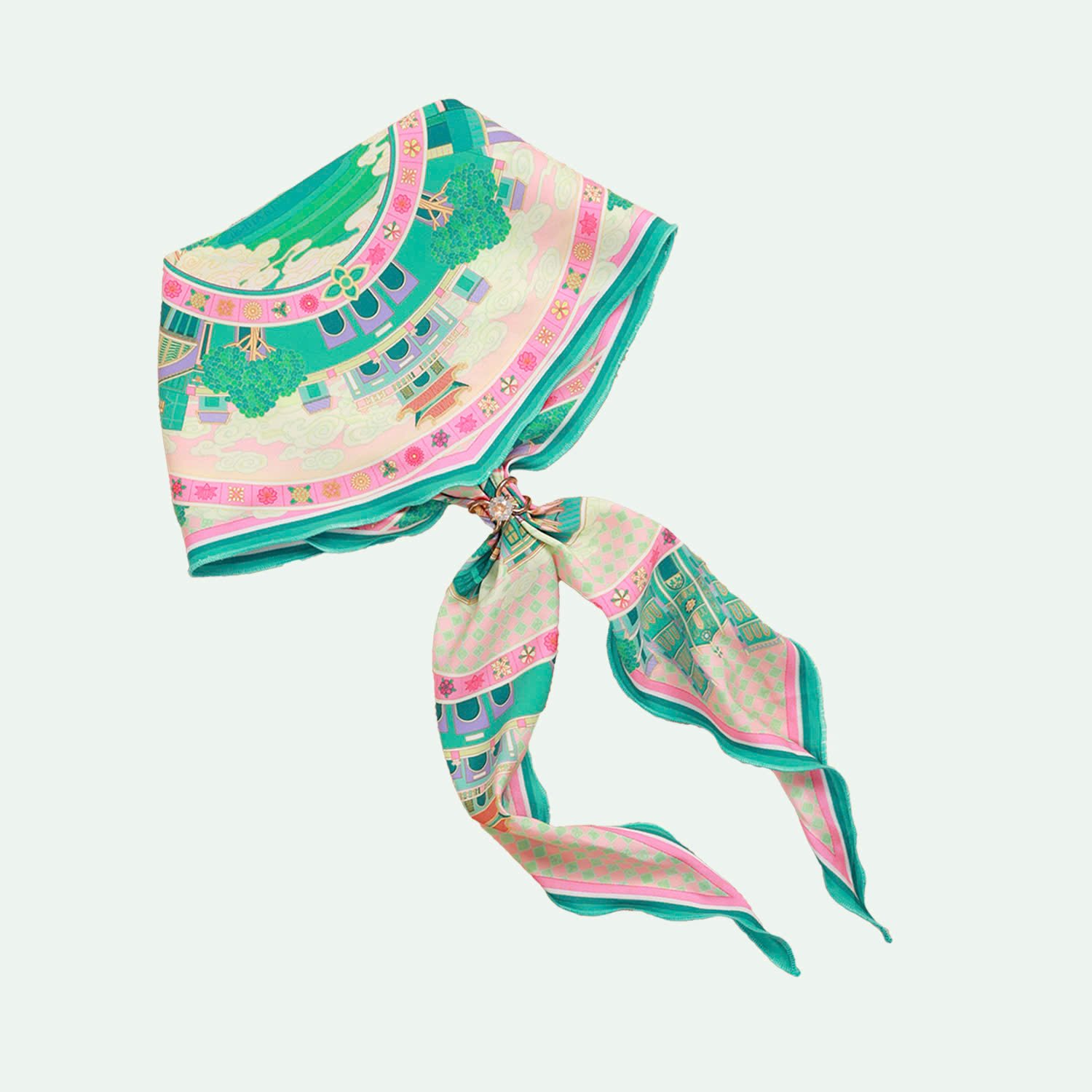 Khăn hình thoi họa tiết Hà Nội