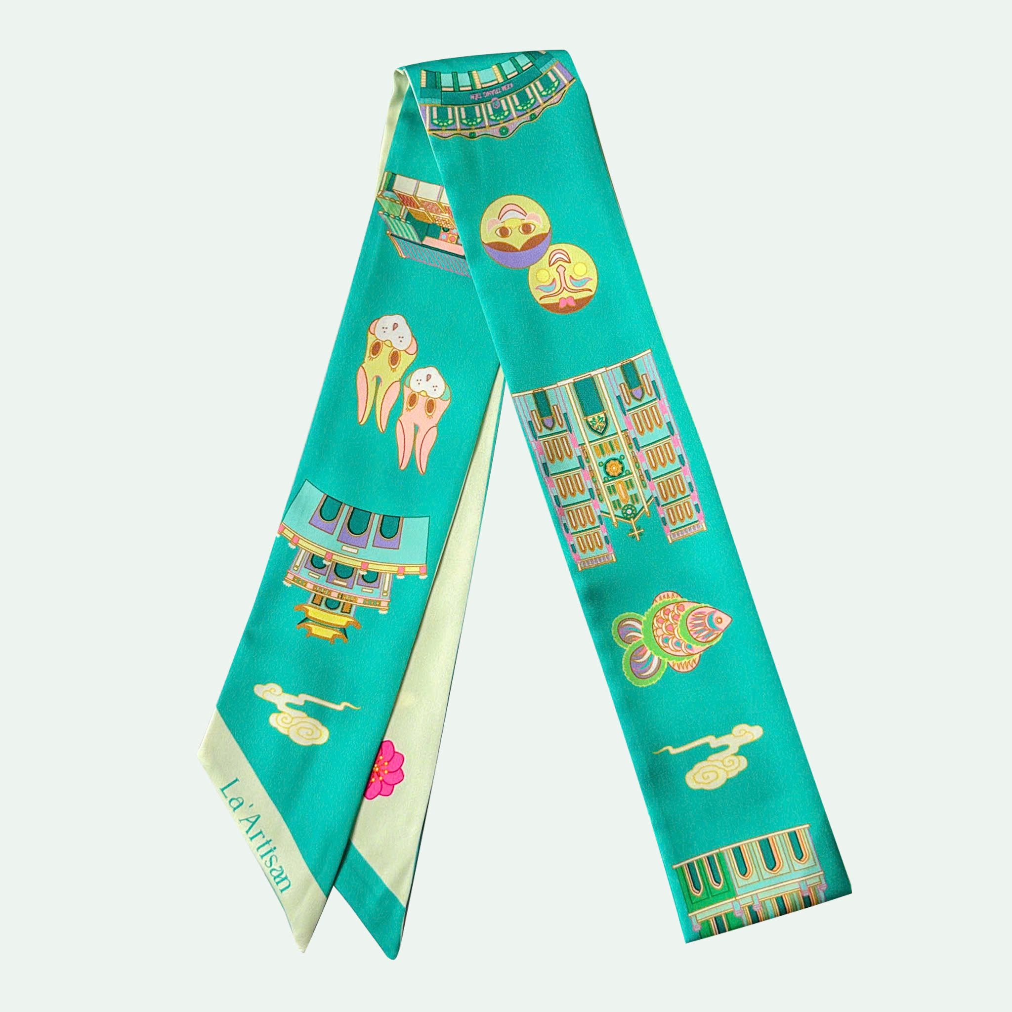 Khăn Twilly họa tiết Hà Nội