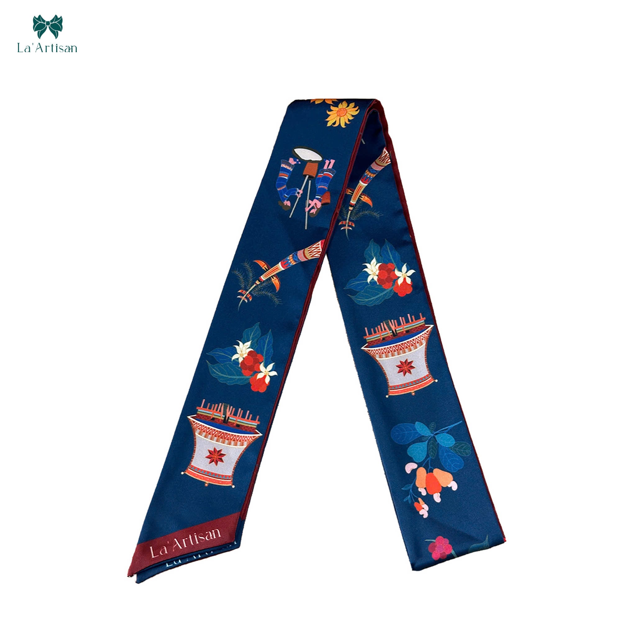 Khăn Twilly hoạ tiết Biển Hồ Tây Nguyên