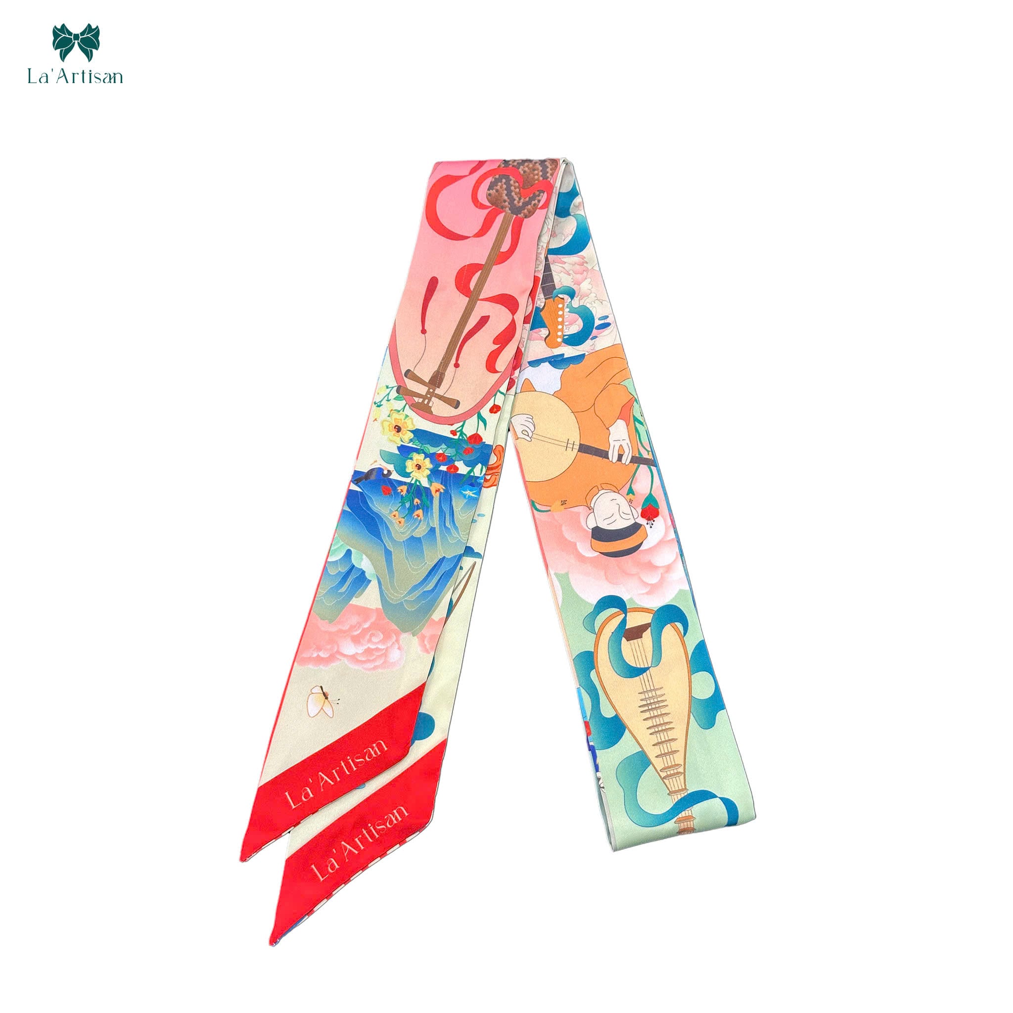 Khăn Twilly hoạ tiết Đờn Ca Tài Tử