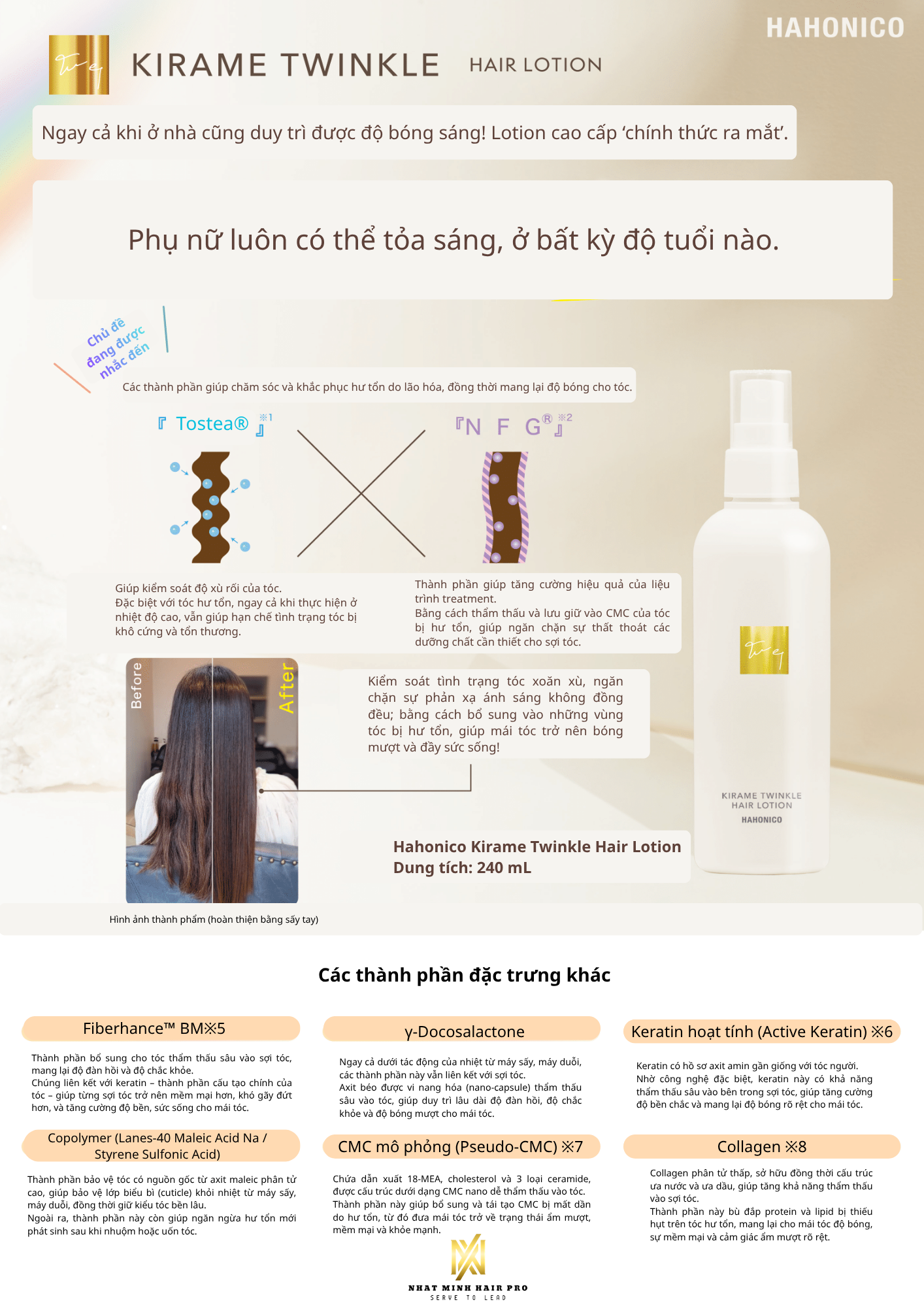  Tinh chất dưỡng tóc dạng xịt Kirame Twinkle Hair Lotion 