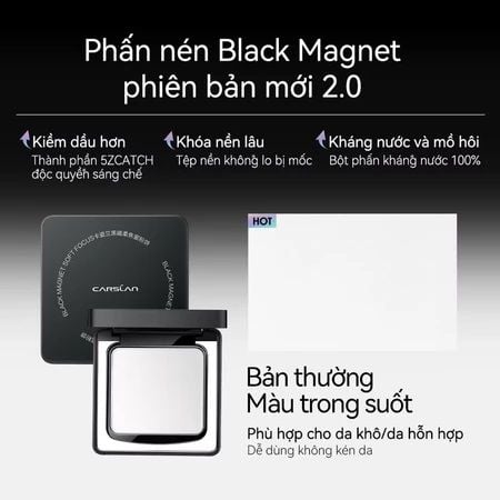 Phấn Phủ Carslan Black Magnet Soft Focus Powder Dạng Nén Bản 2.0 8g