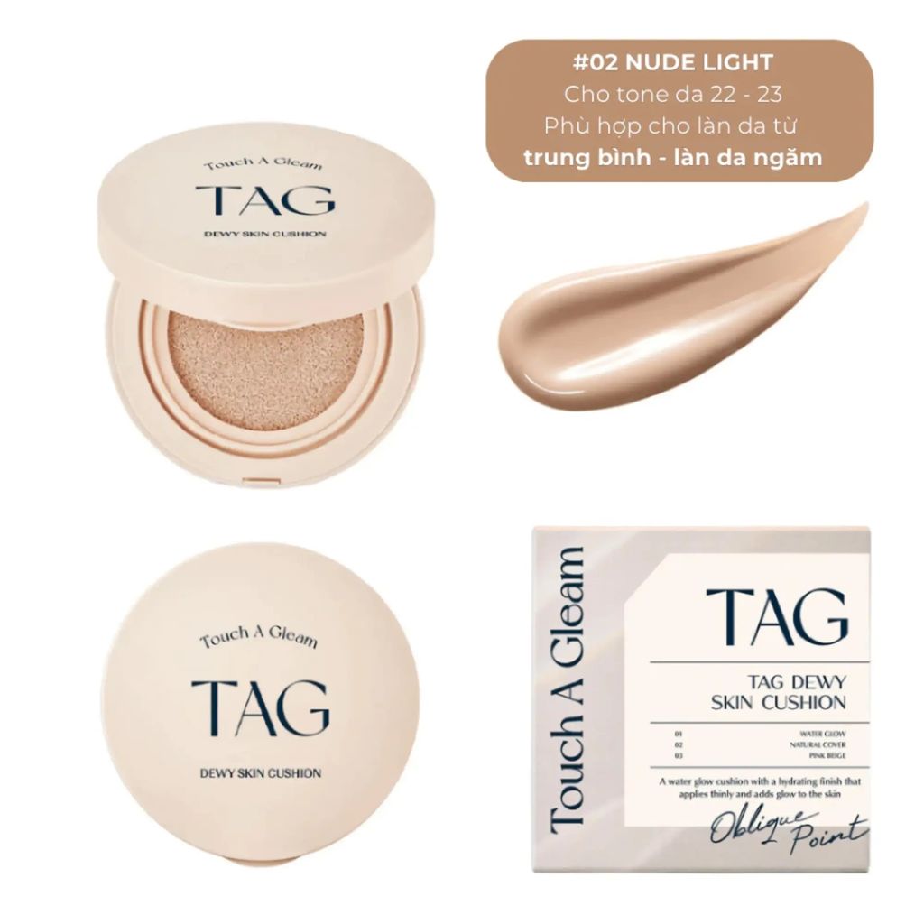 Phấn Nước Căng Bóng Chống Nắng TAG Dewy Skin Cushion SPF50+ PA+++