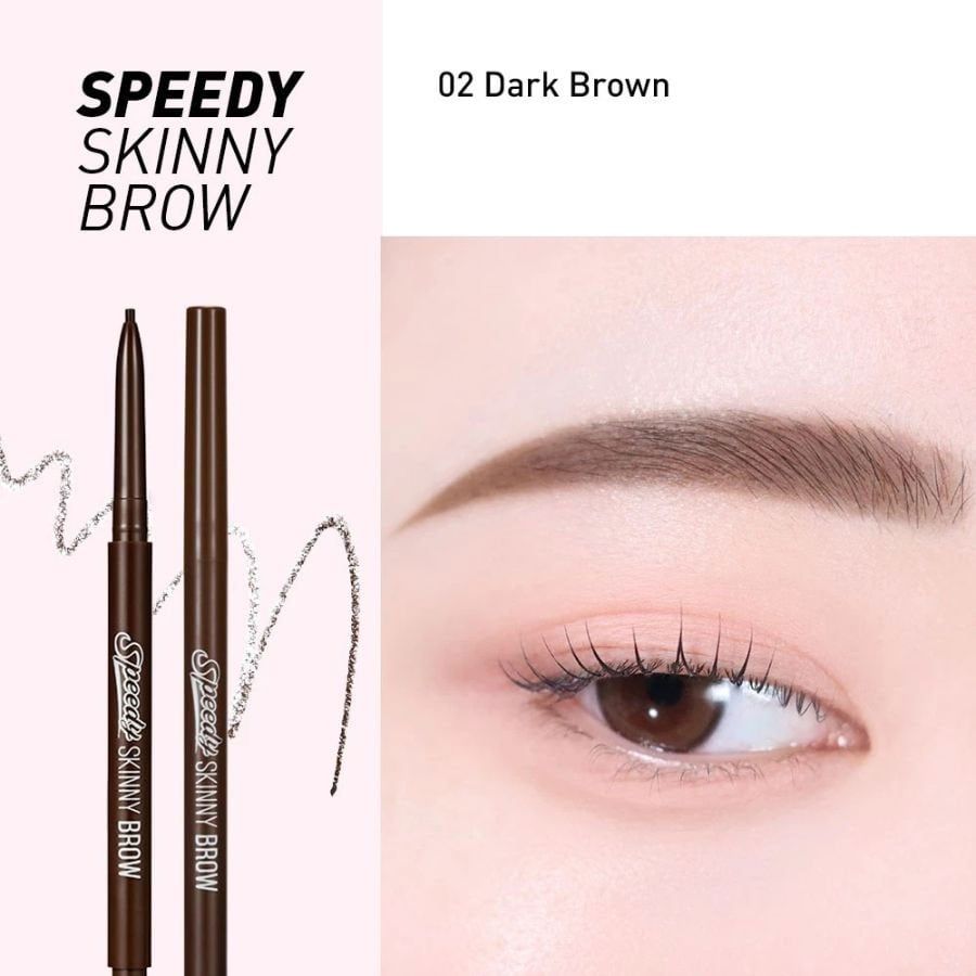 Chì Kẻ Mày Peripera Speedy Skinny Brown