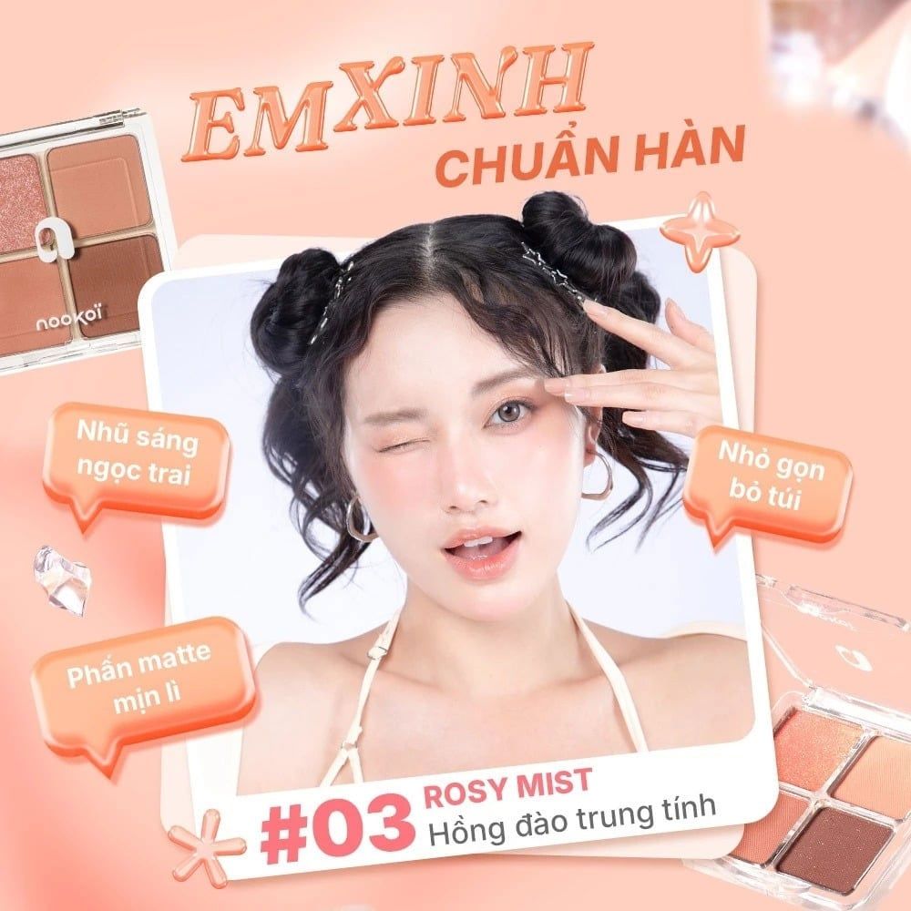 Bảng Phấn Mắt Nookoi 4 Ô Just Me Eyeshadow