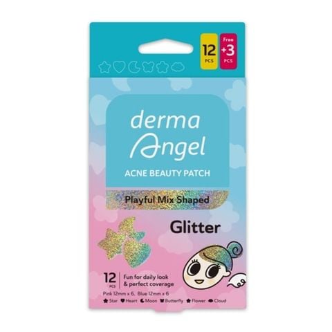 Miếng Dán Mụn Derma Angel Acne Beauty Patch 12 Miếng - Glitter