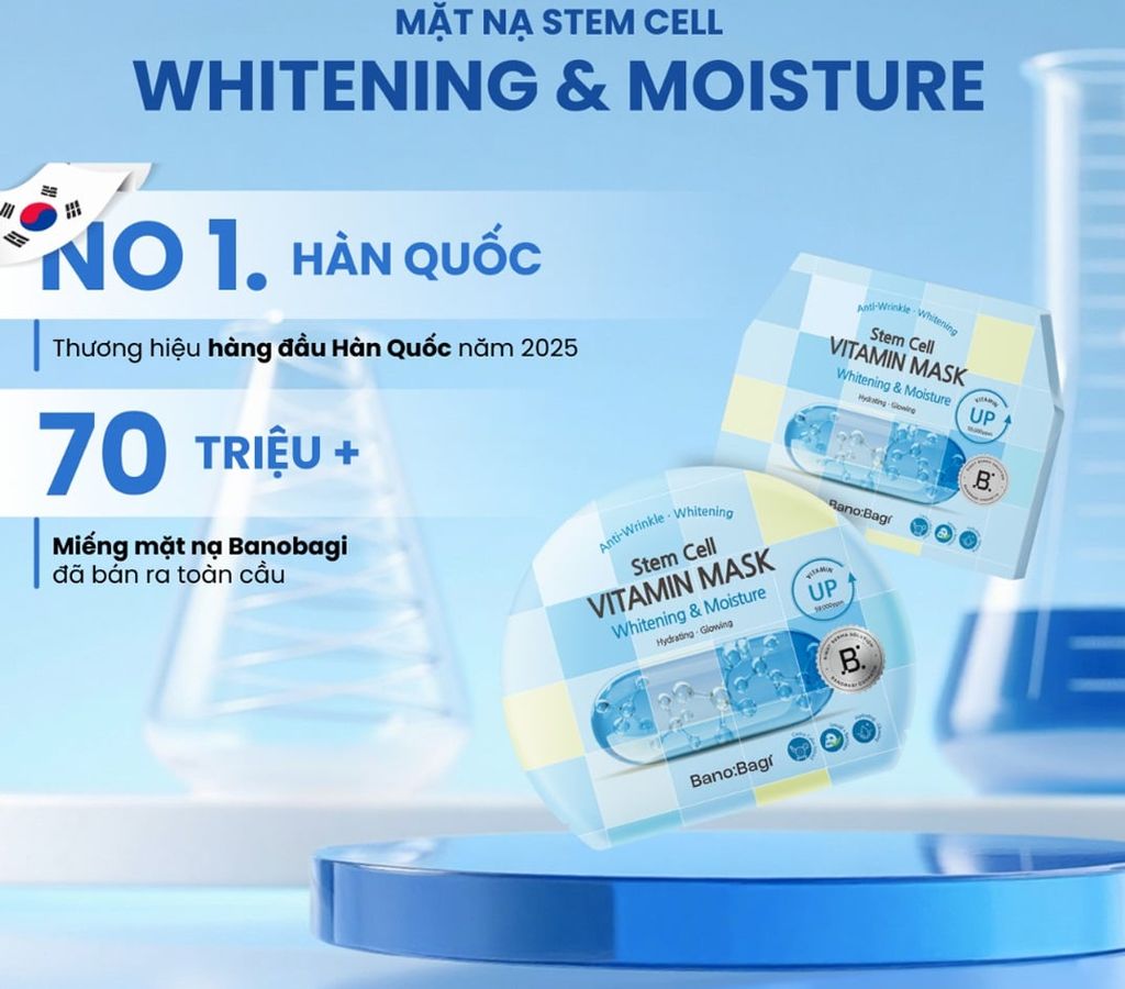 Mặt Nạ Tế Bào Gốc Banobagi Stem Cell Vitamin Mask 30g