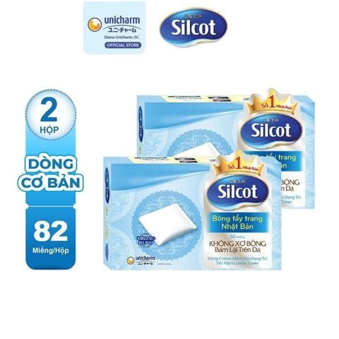 [combo] 2 bông tẩy trang Silcot 82 miếng