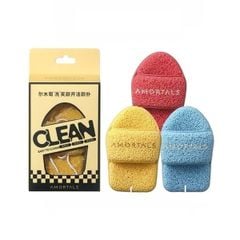 Set 3 Mút Rửa Mặt Amortals Chiếc Dép Nhỏ Vàng