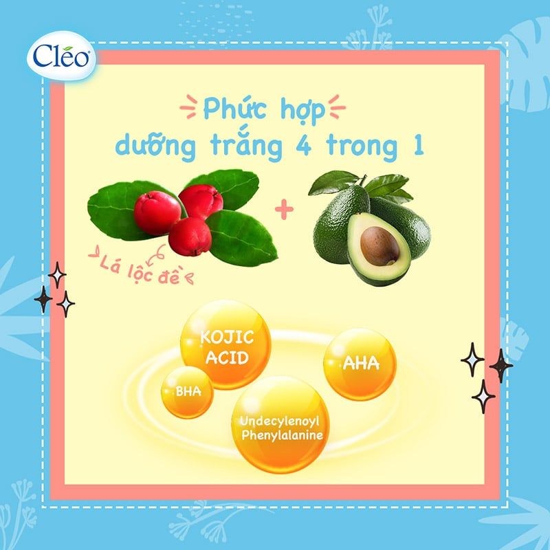 Kem Giảm Thâm Nách Chiết Xuất Lá Lộc Đề CLEO Complex White 4IN1