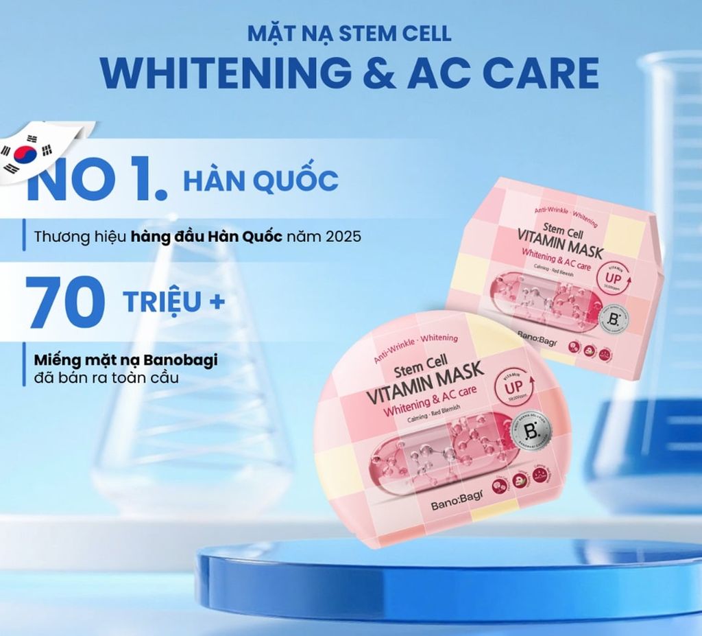 Mặt Nạ Tế Bào Gốc Banobagi Stem Cell Vitamin Mask 30g