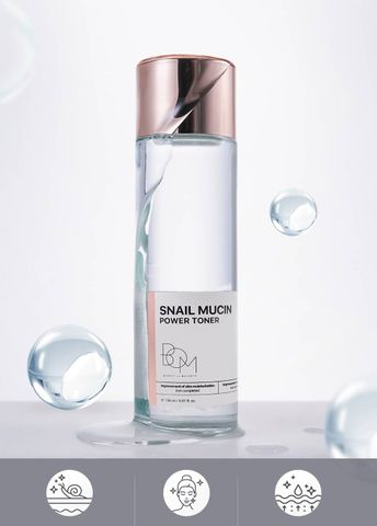 Nước hoa hồng B.O.M Snail Mucin Power Toner 150ml