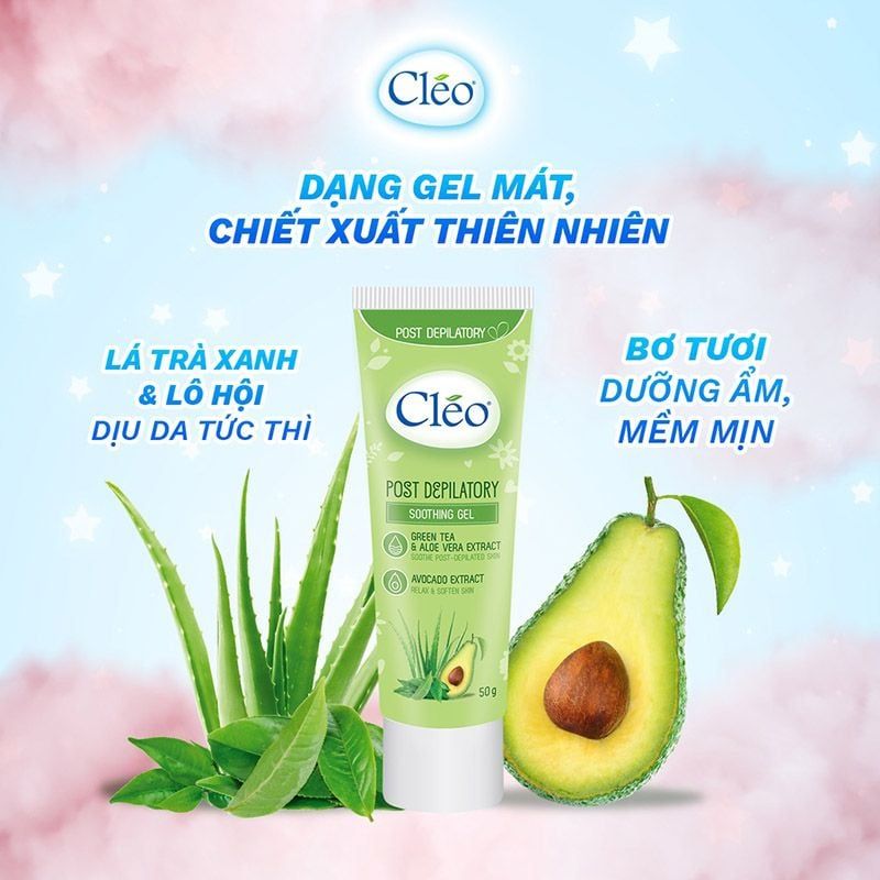 Gel Dưỡng Da Sau Tẩy Lông Cléo Dưỡng Ẩm Và Dịu Da 50g