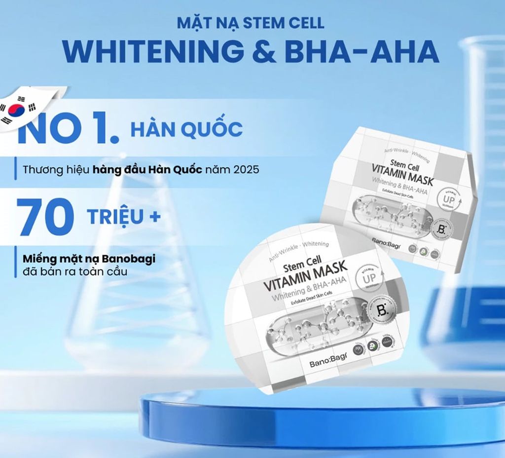 Mặt Nạ Tế Bào Gốc Banobagi Stem Cell Vitamin Mask 30g