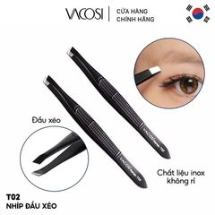 Nhíp đầu xéo Vacosi Slanted Tweezers - T02