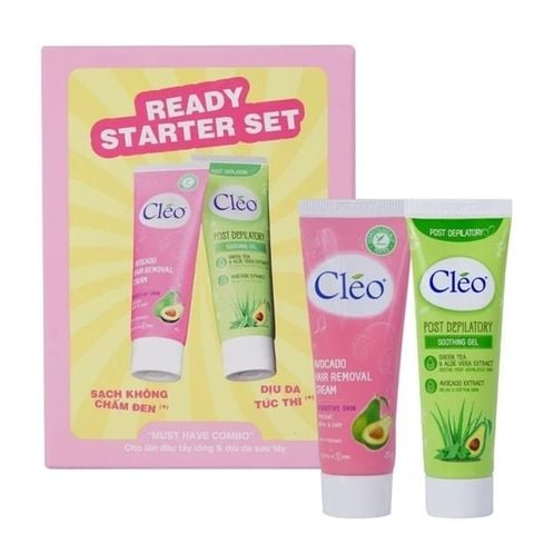 Combo Kem Tẩy Lông Cléo Avocado 25g+Gel Làm Dịu Da Sau Tẩy Lông Cléo 20g