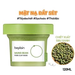 Mặt Nạ Đất Sét Thu Nhỏ Lỗ Chân Lông, Giảm Mụn Đầu Đen Beplain Mung Bean Pore Clay