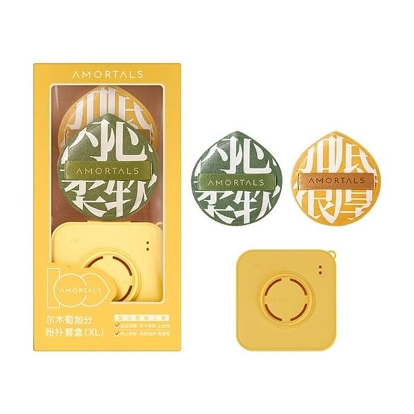 Bộ Bông Mút Trang Điểm Amortals Bonus Points Powder Puff Set