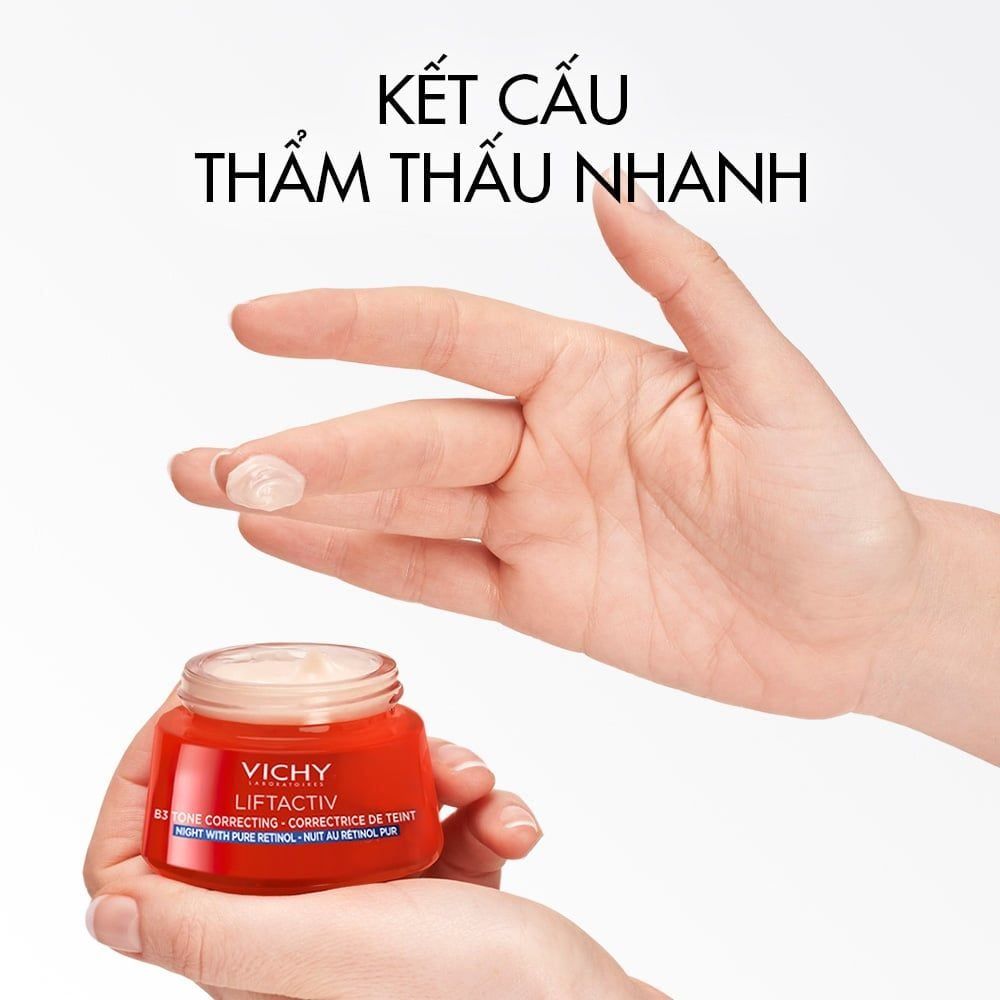 Kem Dưỡng Giúp Mờ Thâm Nám Và Giúp Da Sáng Khỏe Vichy Lifactiv B3 Pure Retinol Cream Night 50ml.