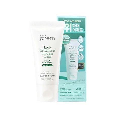 Sữa Rửa Mặt Make P:rem Safe Me Relief Moisture Cleansing Foam 100ml