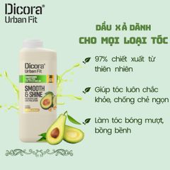 Dầu xả Dicora Urban Fit chiết xuất trái Bơ dành cho mọi loại tóc 400ml