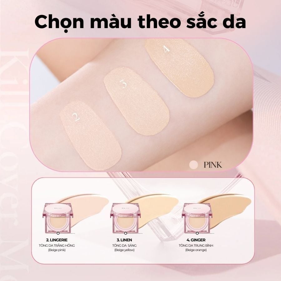 Phấn Nước Che Khuyết Điểm Clio Kill Cover Mesh Glow Cushion (Kèm Lõi)