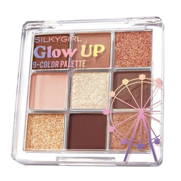 Bảng Phấn Mắt Silkygirl Glow Up 9-Color Palette 9 Ô