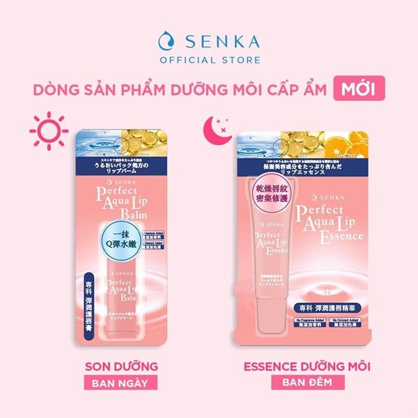 Son dưỡng môi Senka Perfect Aqua Lip Balm ban ngày