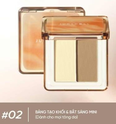 Phấn bắt sáng và tạo khối Judydoll highlight & contour 02 bản mini 2g