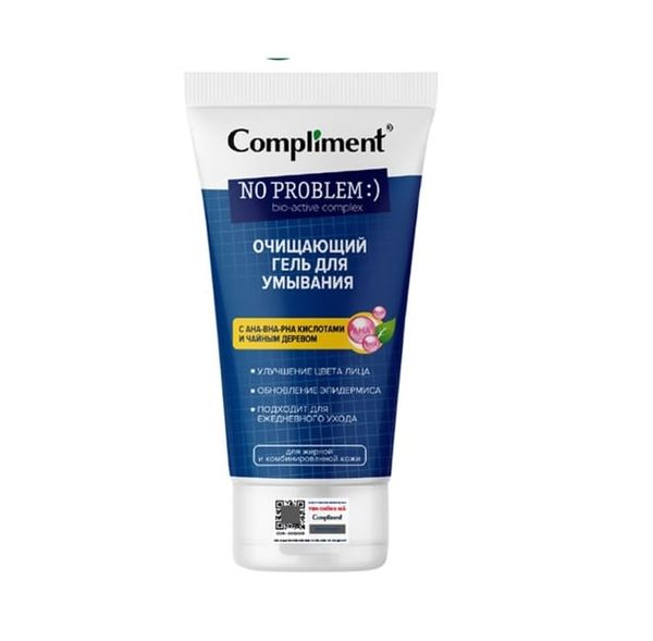 Gel rửa mặt Compliment No Problem AHA - BHA - PHA & Tea Tree 200ml