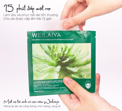 Mặt nạ dưỡng ẩm Weilaiya  tái sinh cỏ vạn năm dưỡng da chống lão hoá phục hồi da
