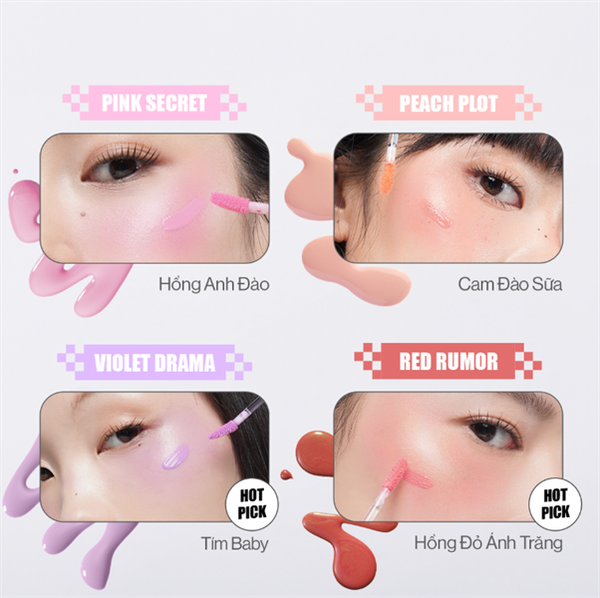 Má Hồng Kem Glamrr Q Glow Lasting Fresh Blush