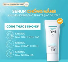Serum Chống Nắng Curél Vật Lý Phổ Rộng Cho Da Nhạy Cảm Skin Repair Uv Protection SPF50 PA+++ 60g