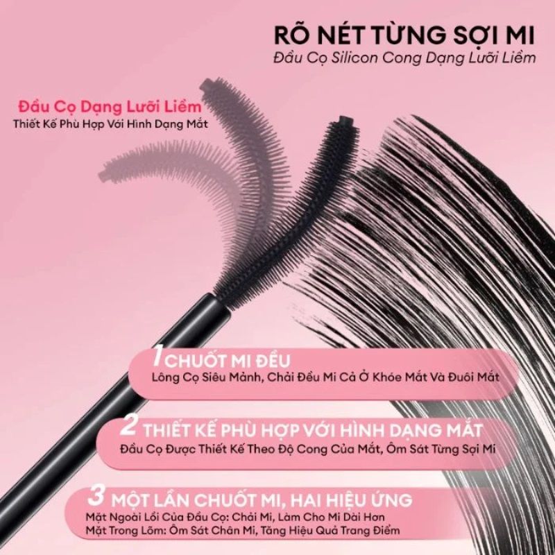 Mascara Colorkey Làm Cong Và Dày Mi Volumizing & Curling